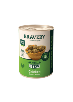 BRAVERY MEATBALLS STEW CHICKEN DOG WET FOOD 415 GR para perro
