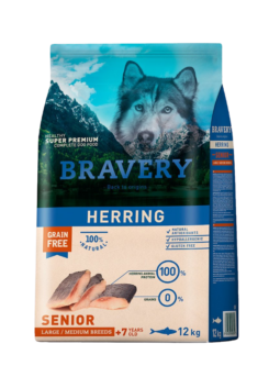 Bravery Herring Senior Adult Medium/Large Breed 12kg para perro