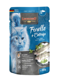 Leonardo Pouch Trucha y Catnip 85 grs para gato