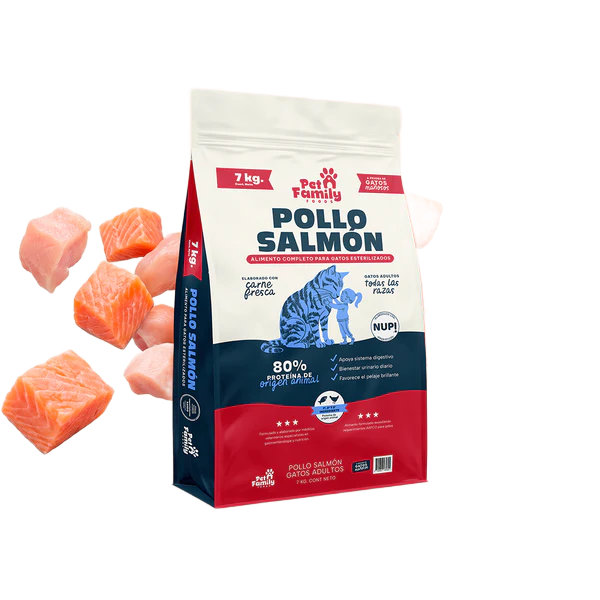 Pet Family Gatos Esterilizados Pollo Salmón 7 kg Pet Family Gatos Esterilizados Pollo Salmón 7 kg