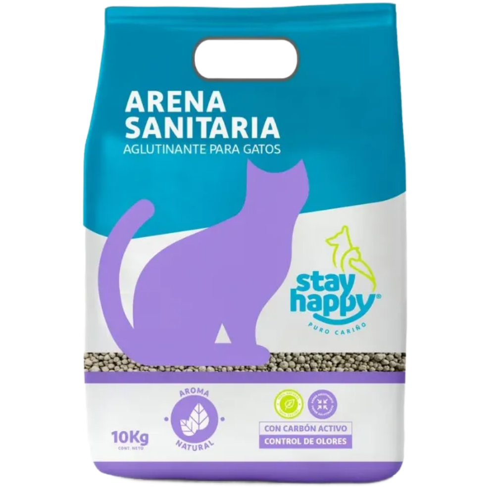 Arena Stay Happy Natural 10 kg Arena sanitaria Stay Happy Natural 10 kg