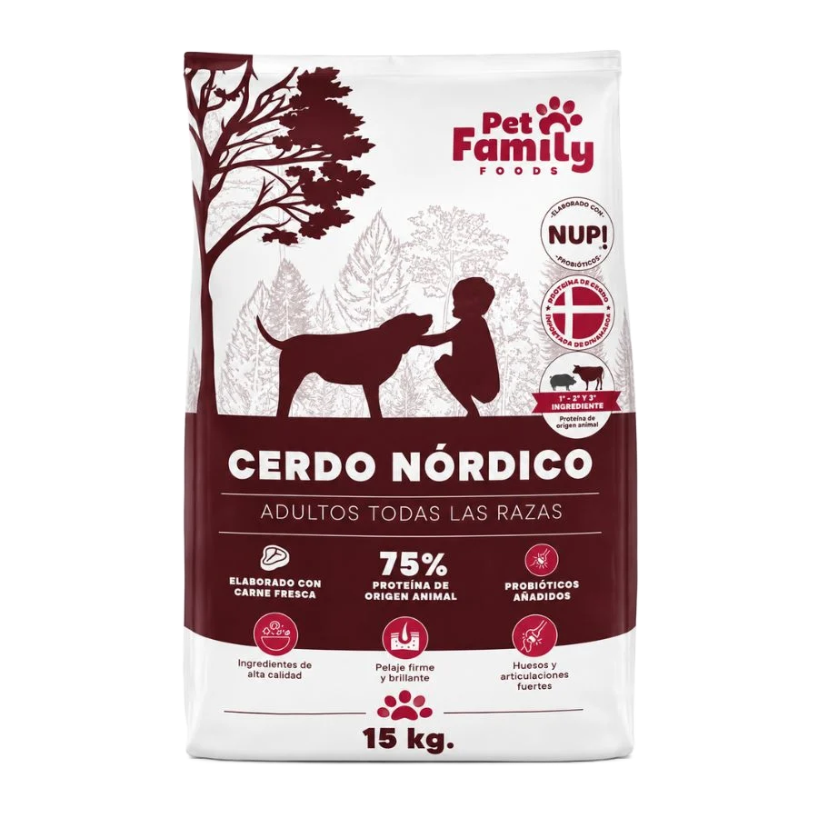 Pet Family Cerdo Nórdico Adulto Todas las Razas 15 kg Pet Family Cerdo Nórdico Adulto Todas las Razas 15 kg